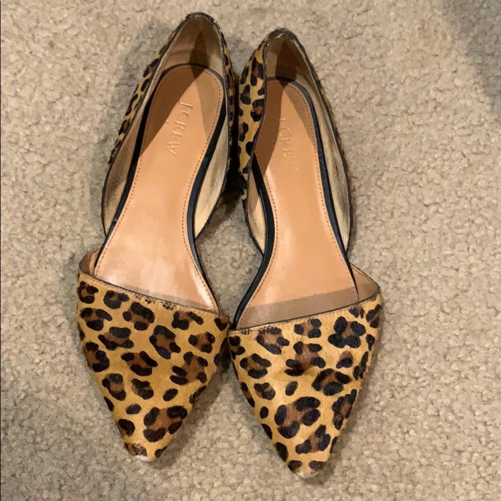 J Crew Calf Hair Flats 8.5